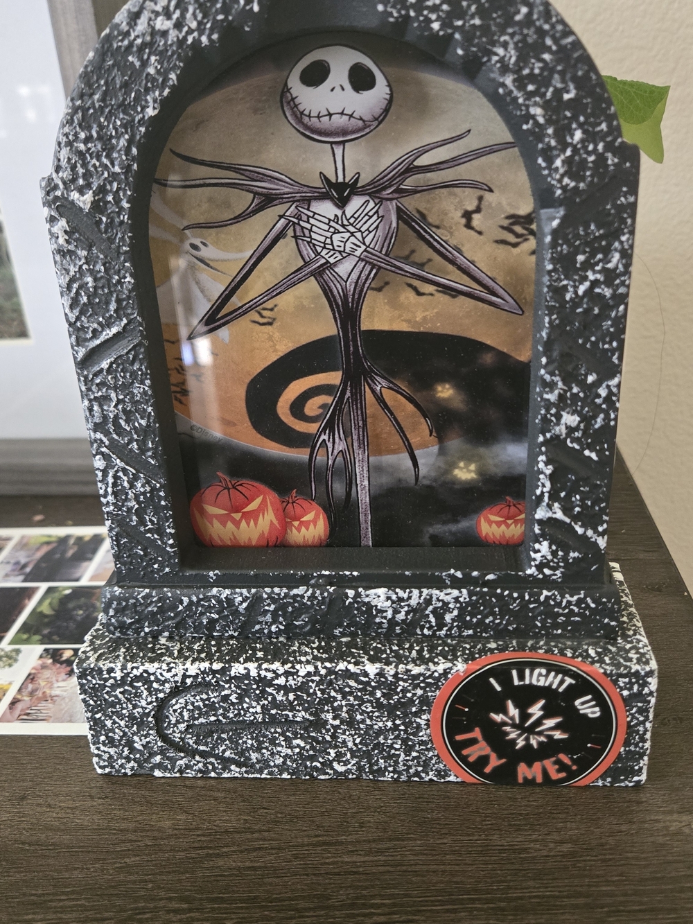 Disney The Nightmare Before Christmas Black and Orange Light-Up Display